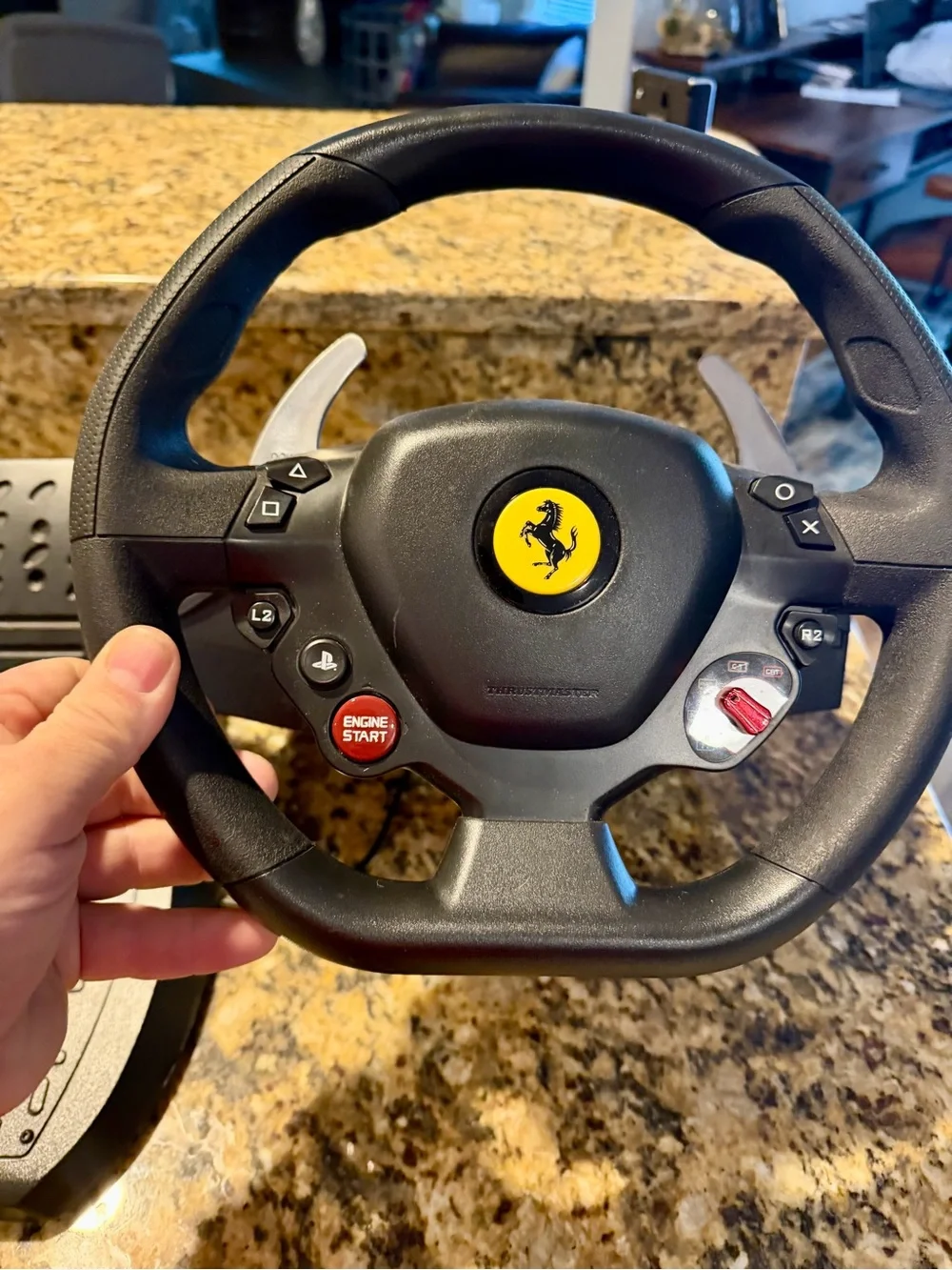 Thrustmaster T80 Ferrari 488 GTB Wheel & Pedals, Paddle Shifters, PS3/PS4/PC